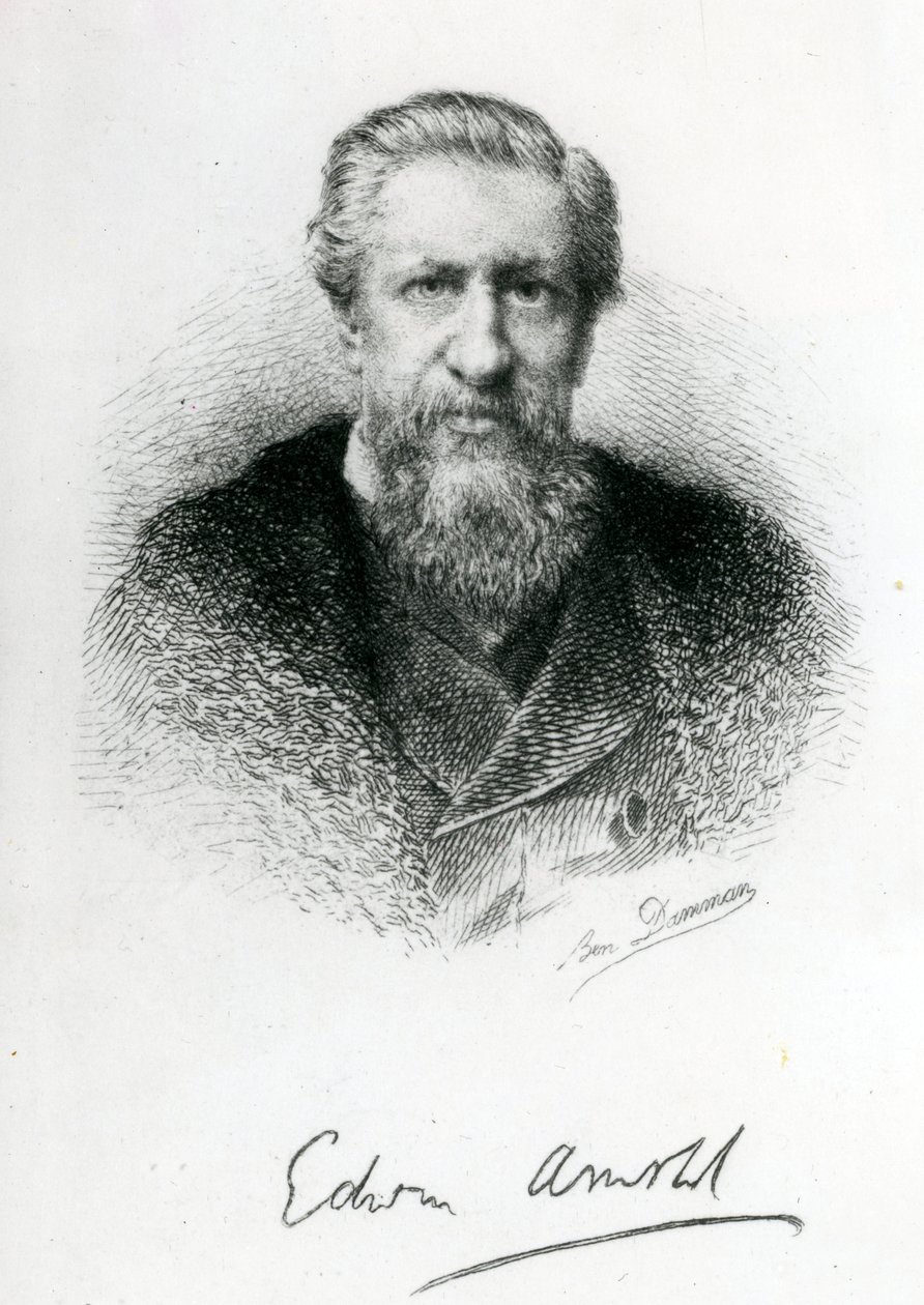 Edwin Arnold (1832-1904) (gravyr) av English School
