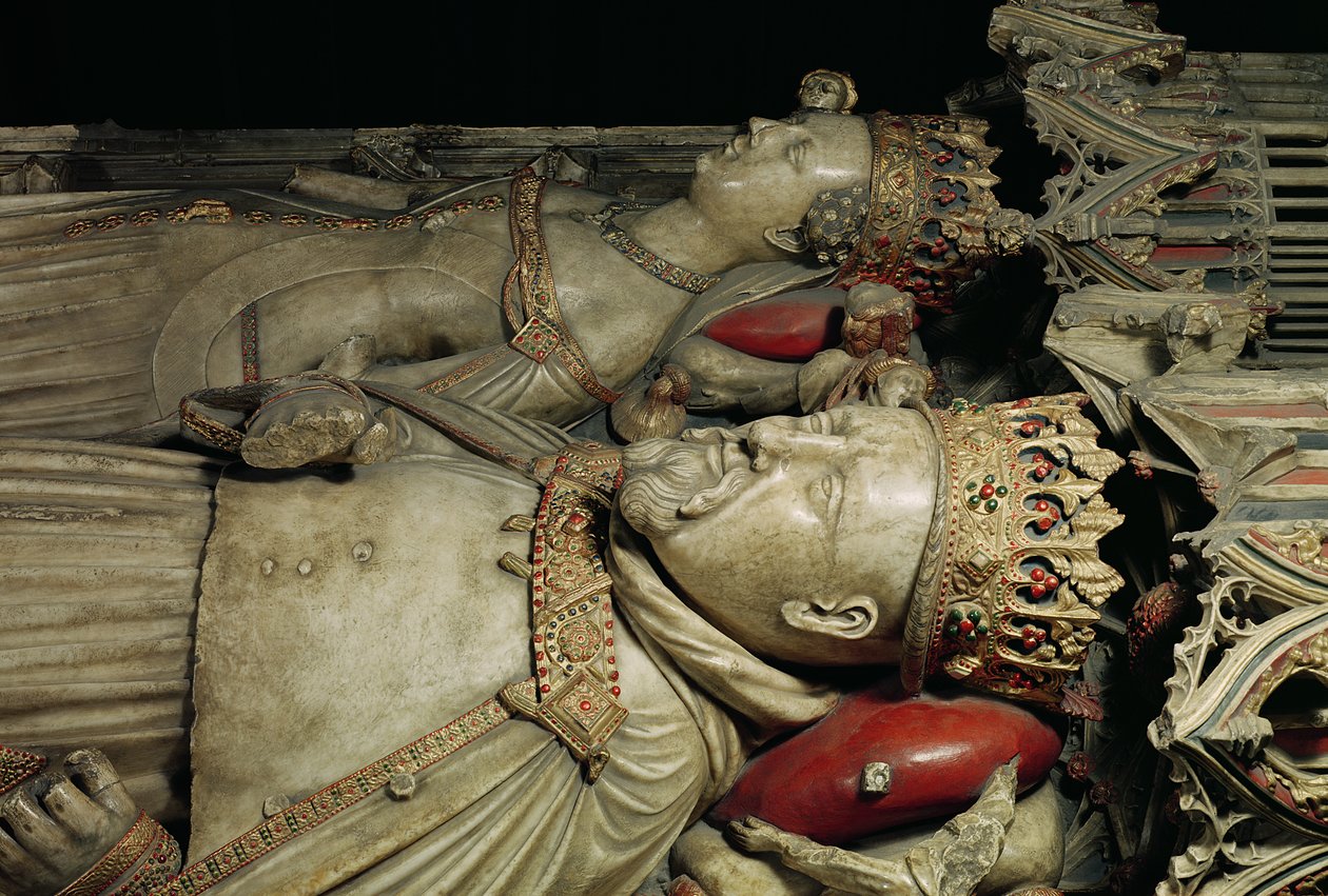Bild av Henrik IV (1367-1413) på hans grav i Canterbury Cathedral (marmor) av English School
