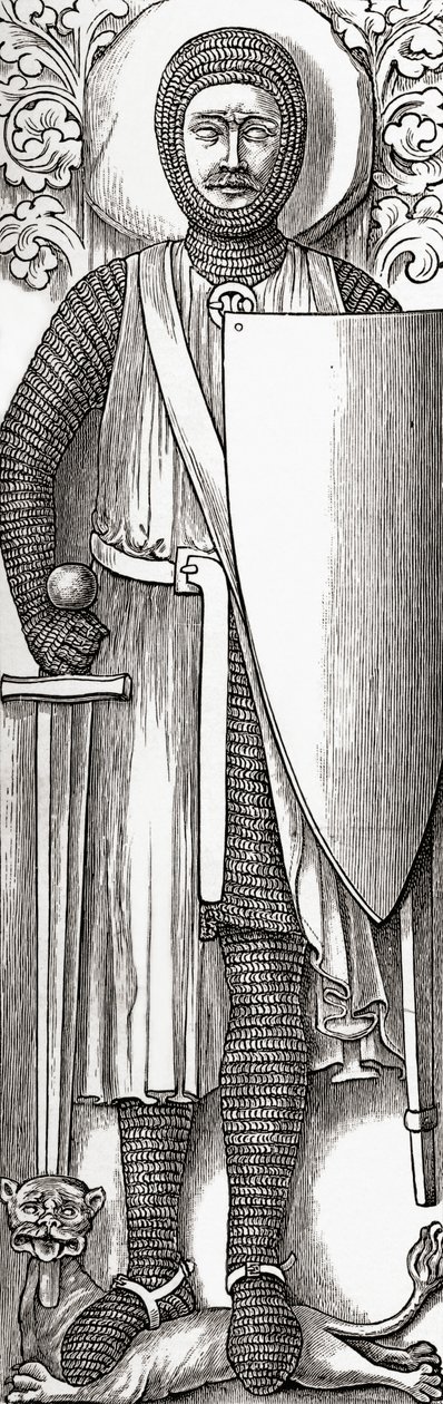 Effigy av William Marshall från hans grav i Temple Church, London, från 