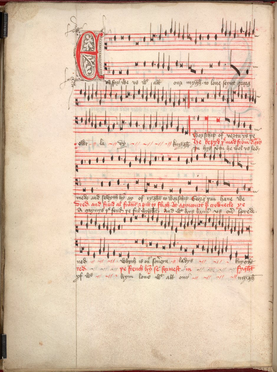 Egerton 3307, f.63v Carol för St George av English School