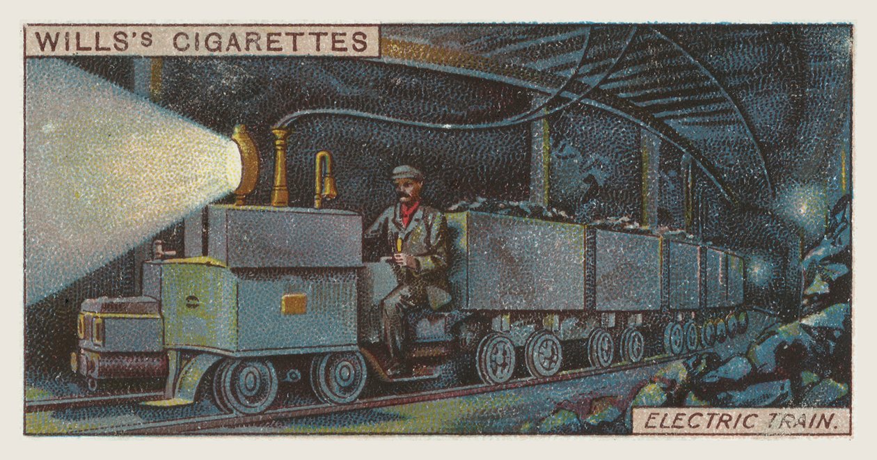 Elektriskt tåg (chromolitho) av English School
