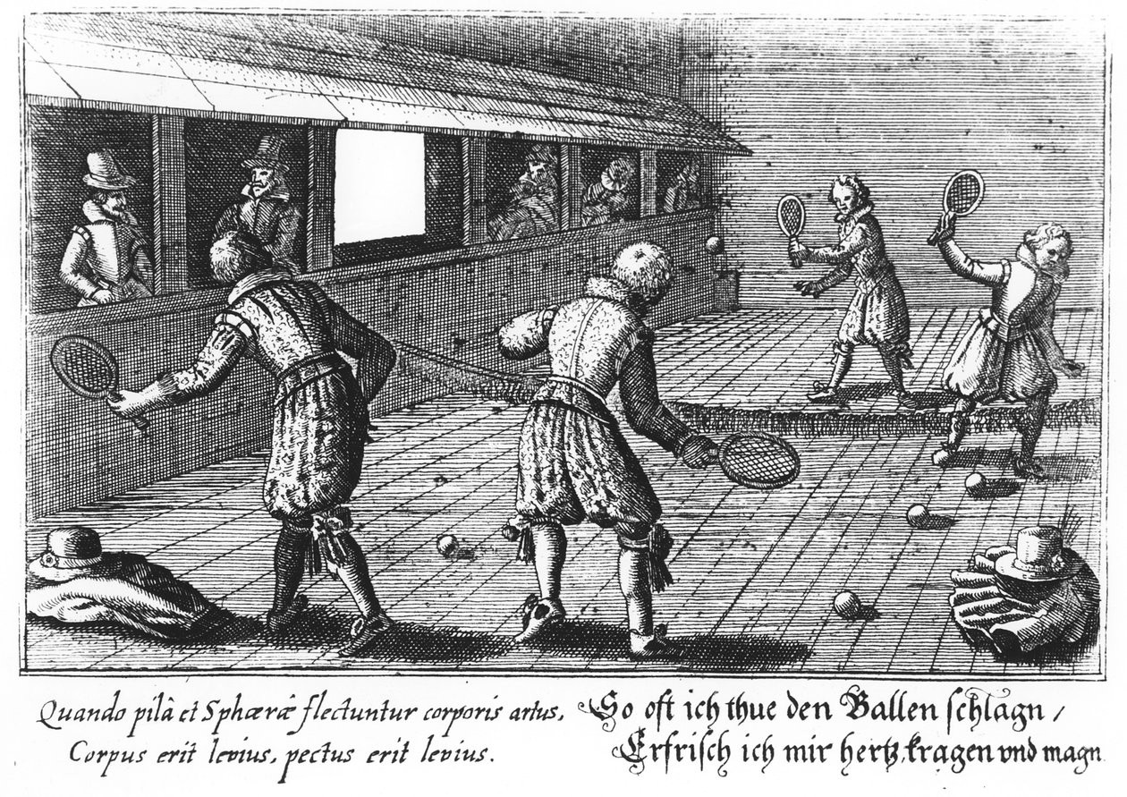 Elizabethan Tennis (gravyr) av English School