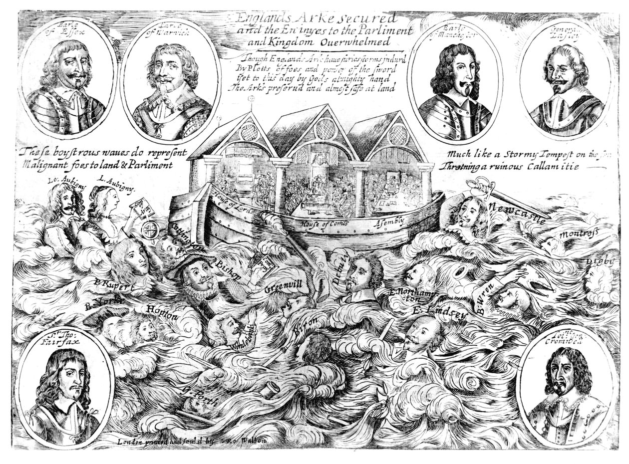 Englands ark säkrad och fienderna till parlamentet och kungariket överväldigade, 1645-46 av English School
