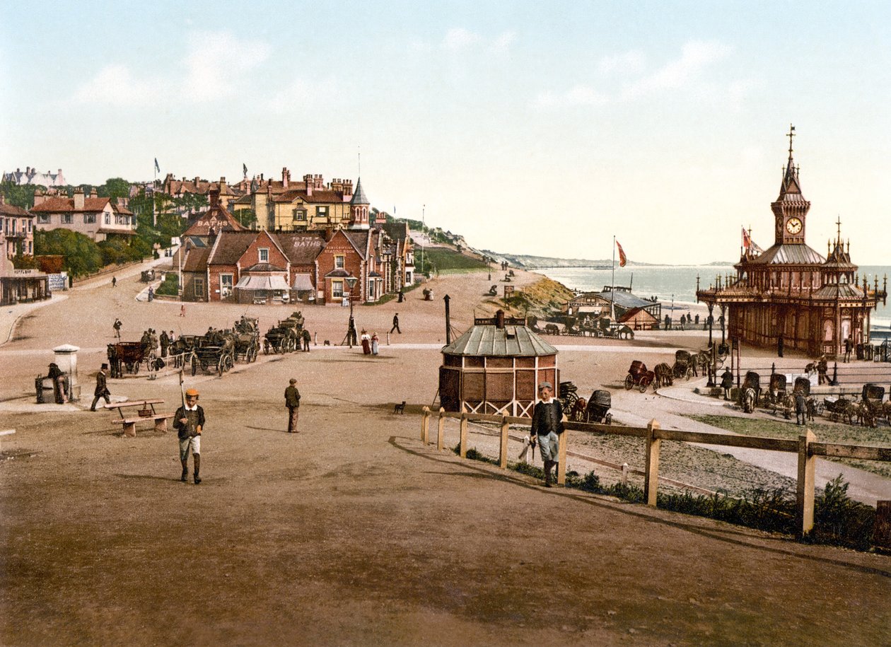 Ingång till Pier, Bournemouth (handfärgat foto) av English School
