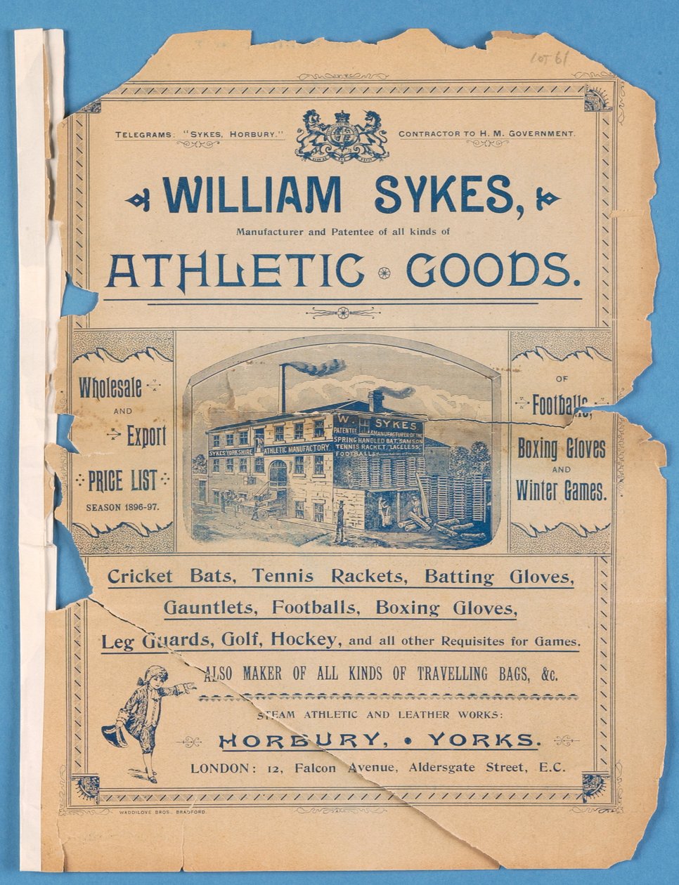 Utrustningskatalog producerad av William Sykes, 1896 av English School