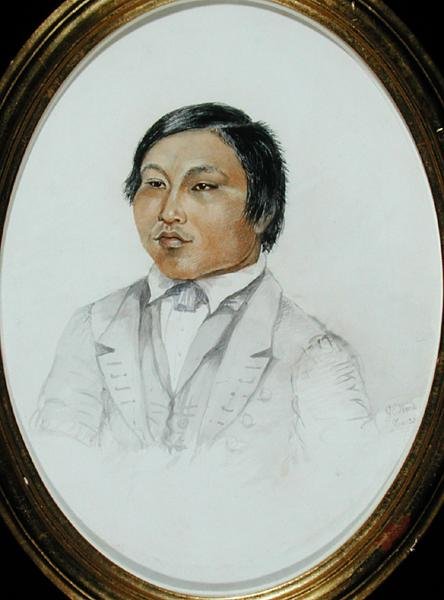 Erasmus Augustine Kallihirua, ca 1855 (akvarell på papper) av English School