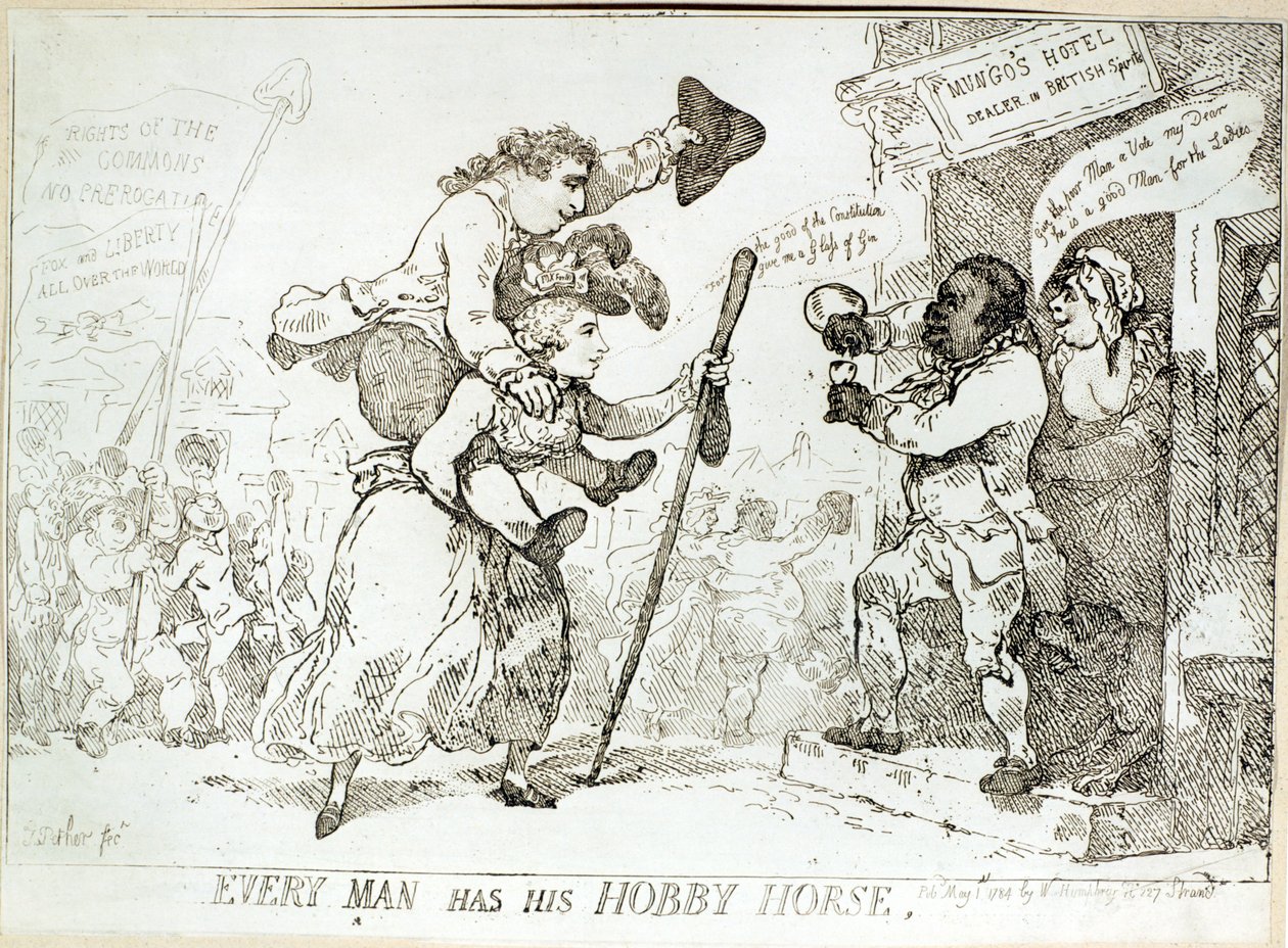 Varje man har sin hobbyhäst, publicerad 1784 av English School