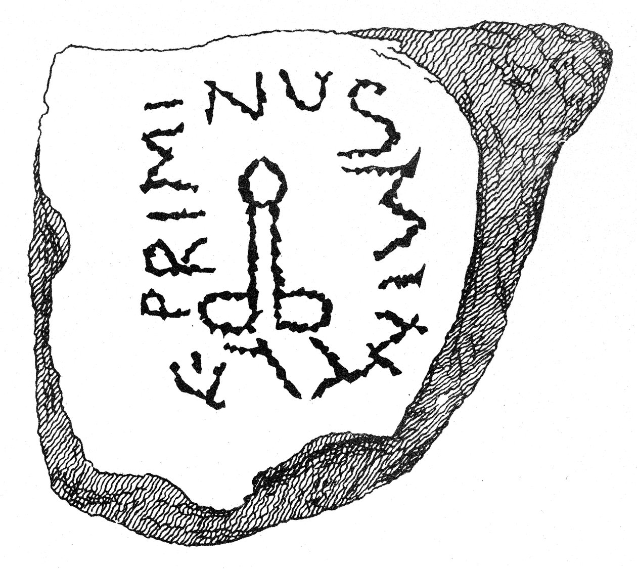 Ex-Voto till Priapus från det romerska fortet Burgodunum av English School