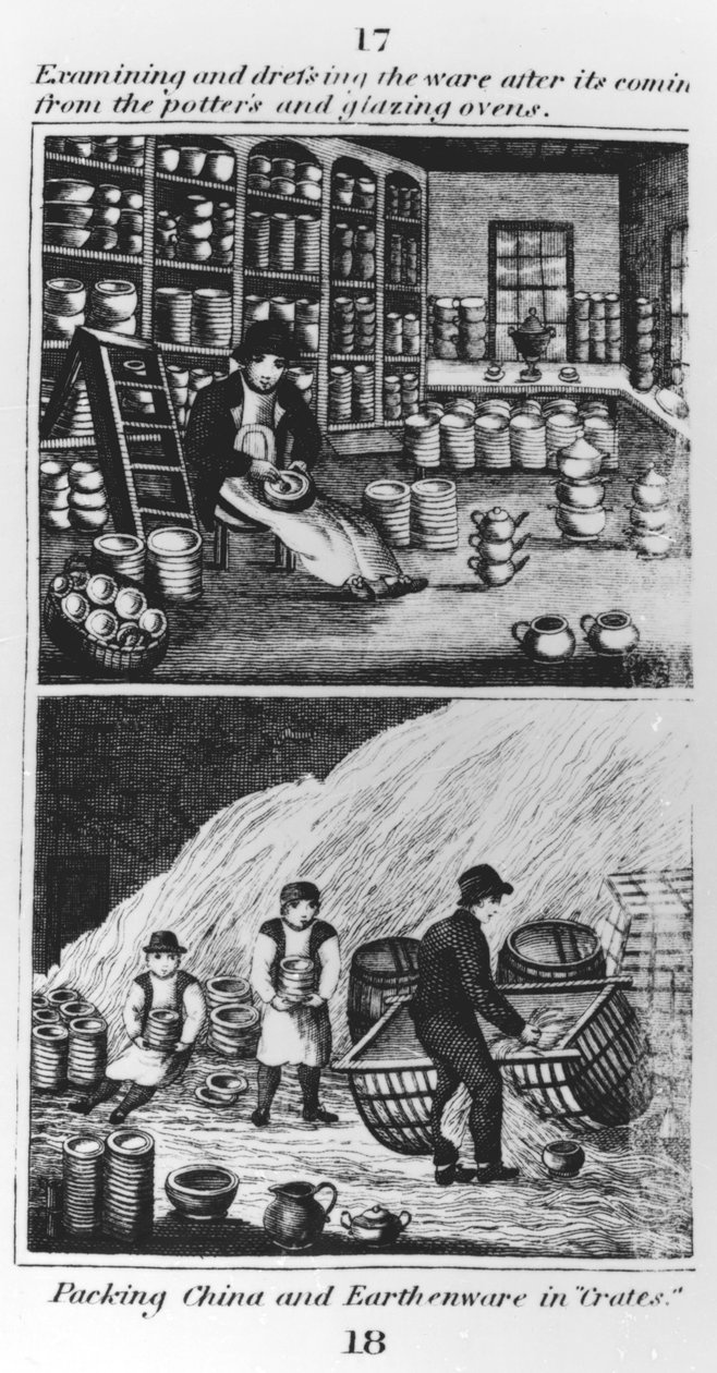 Undersöka och bekläda godset, 1827 av English School