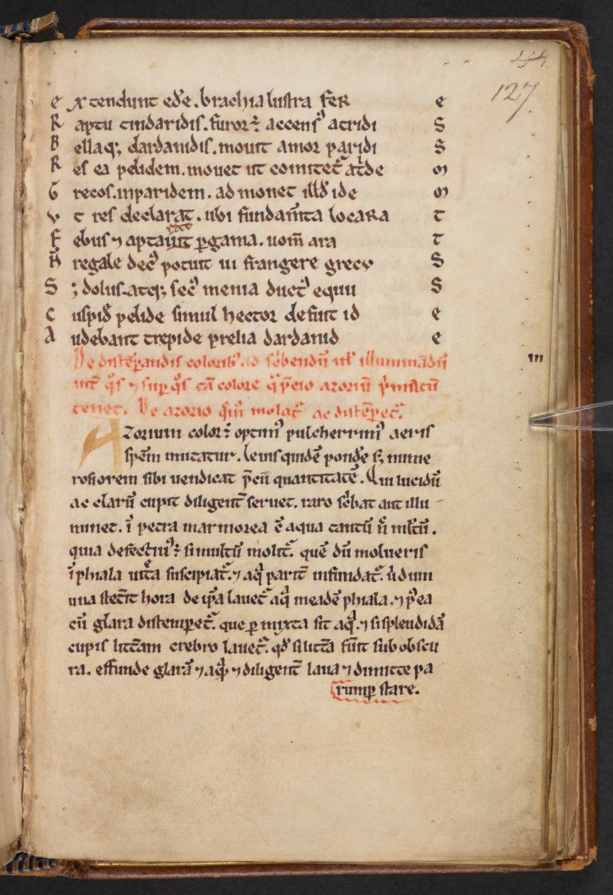 Utdrag ur Henry of Huntingdons Historia Anglorum, Cotton MS Titus D XXIV, f.127r (pergament) av English School
