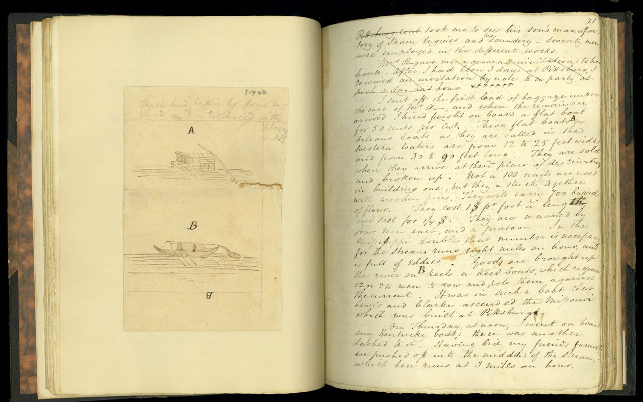 Utdrag ur brev skrivna, på en resa till de västra delarna av USA..., av Elias Fordham Pym, 1818 (se även 332335) av English School