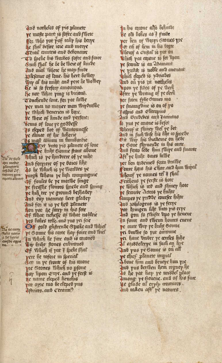 F151r från Ms New Coll 266, De confessio amantis av John Gower (penna och bläck på veläng) av English School