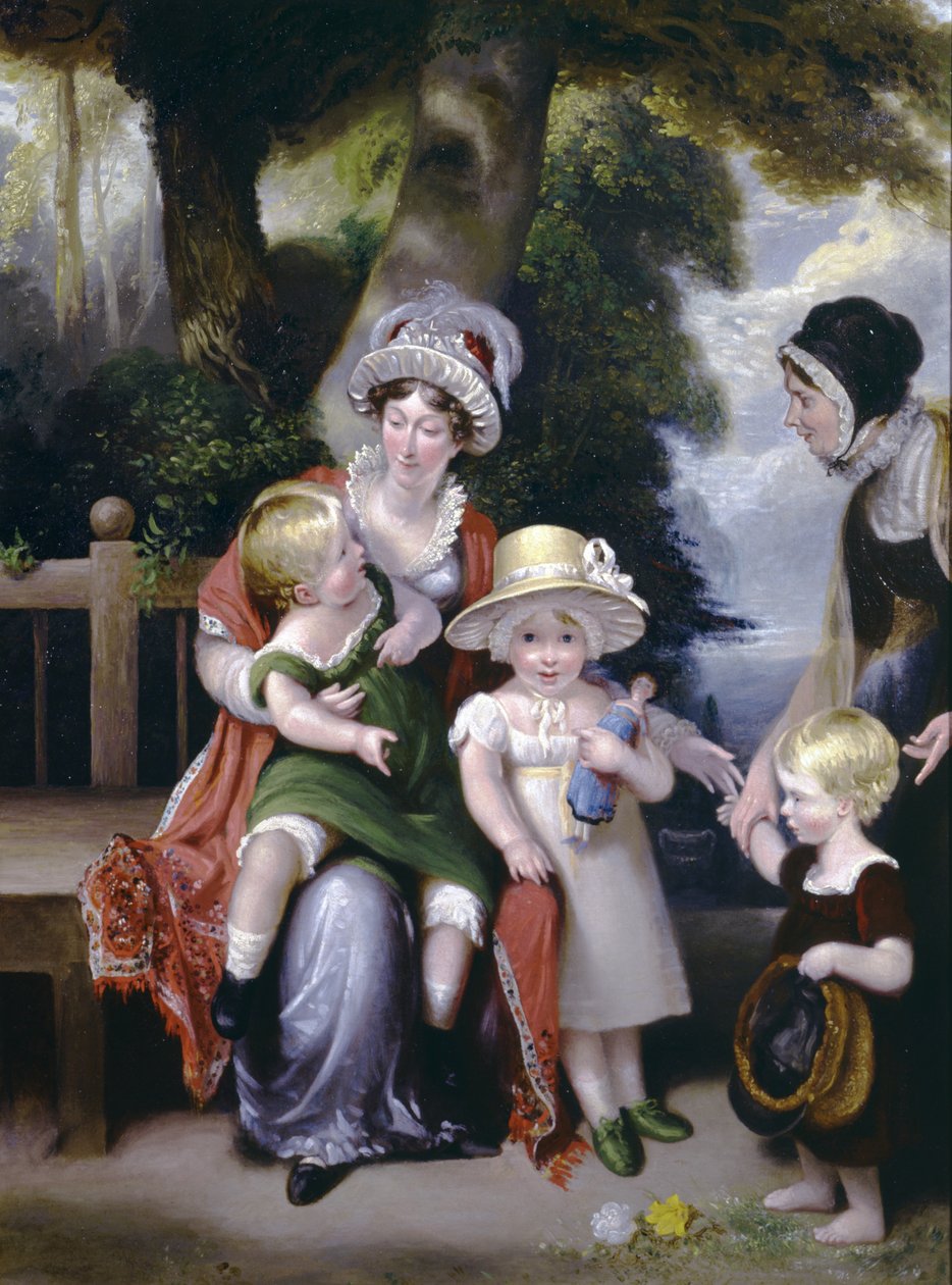 Familjeporträtt av English School