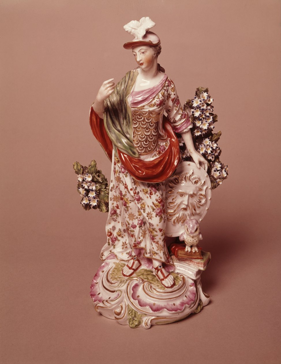 Figur av gudinnan Athena, Derby Porcelain Works, c.1800 (porslin) av English School