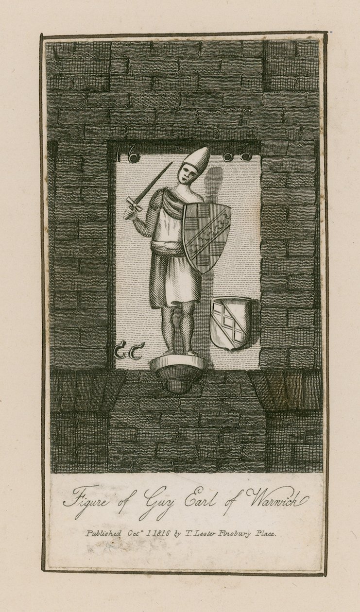 Figur av Guy, earl av Warwick (gravyr) av English School