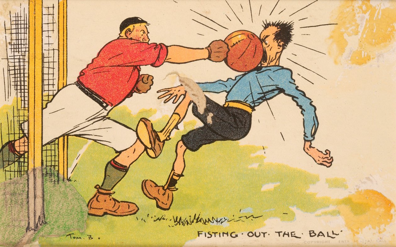 Fisting out the Ball, ett monterat vykort av English School