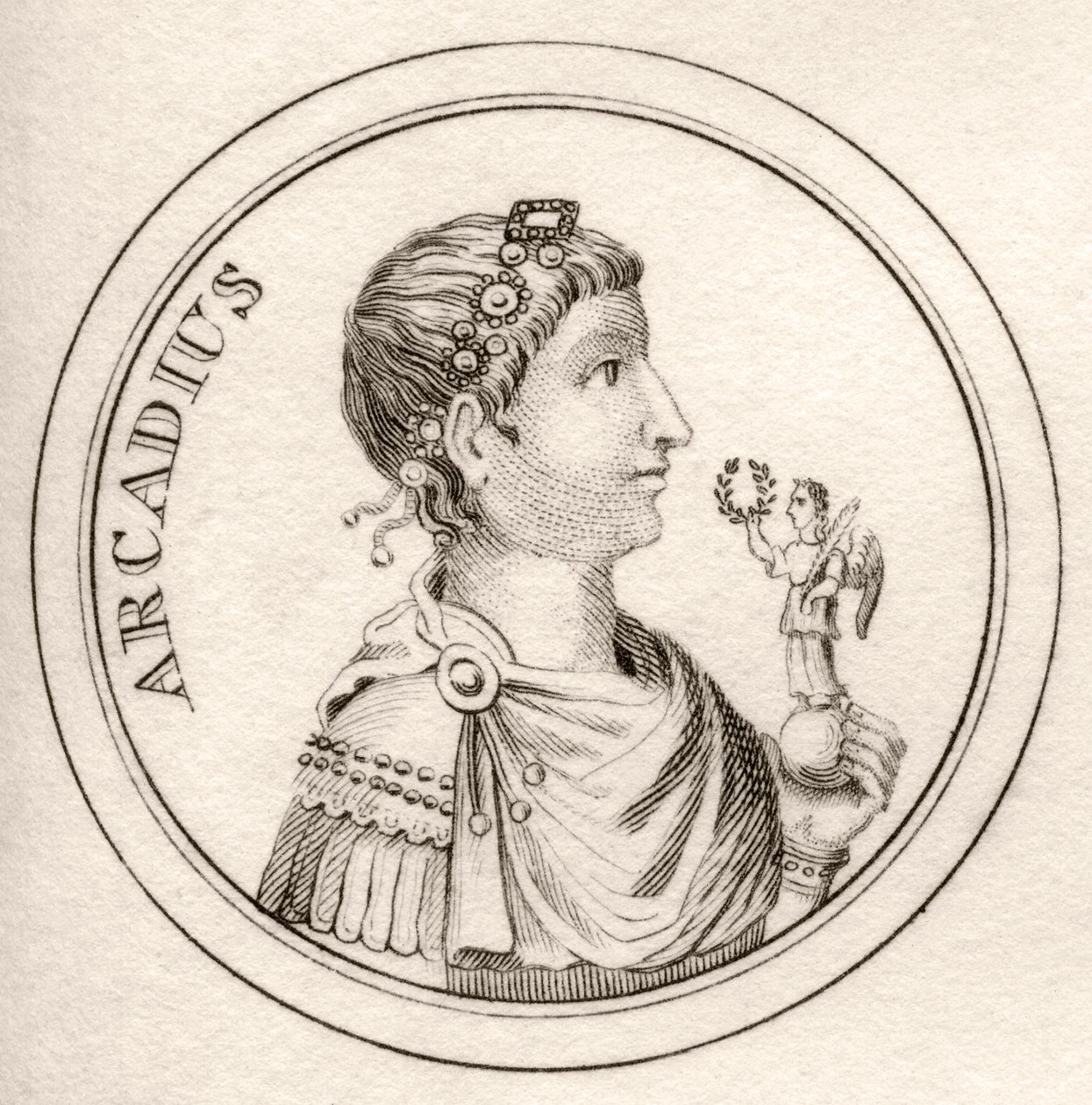 Flavius Arcadius, från "Crabb