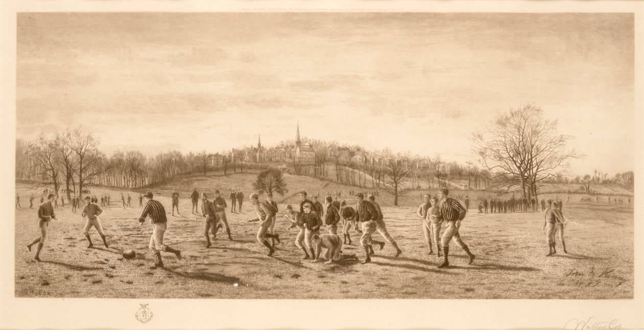 Fotboll på Harrow School, 1887 av English School