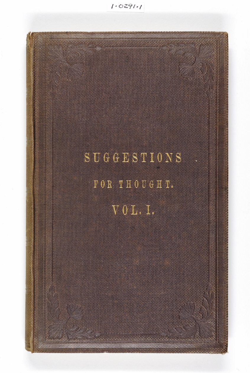 Framsidan av Florence Nightingales Suggestions for Thought for Searchers after Truth among the Artizans of England, tryckt av Eyre & Spottiswoode, London, 1860 av English School