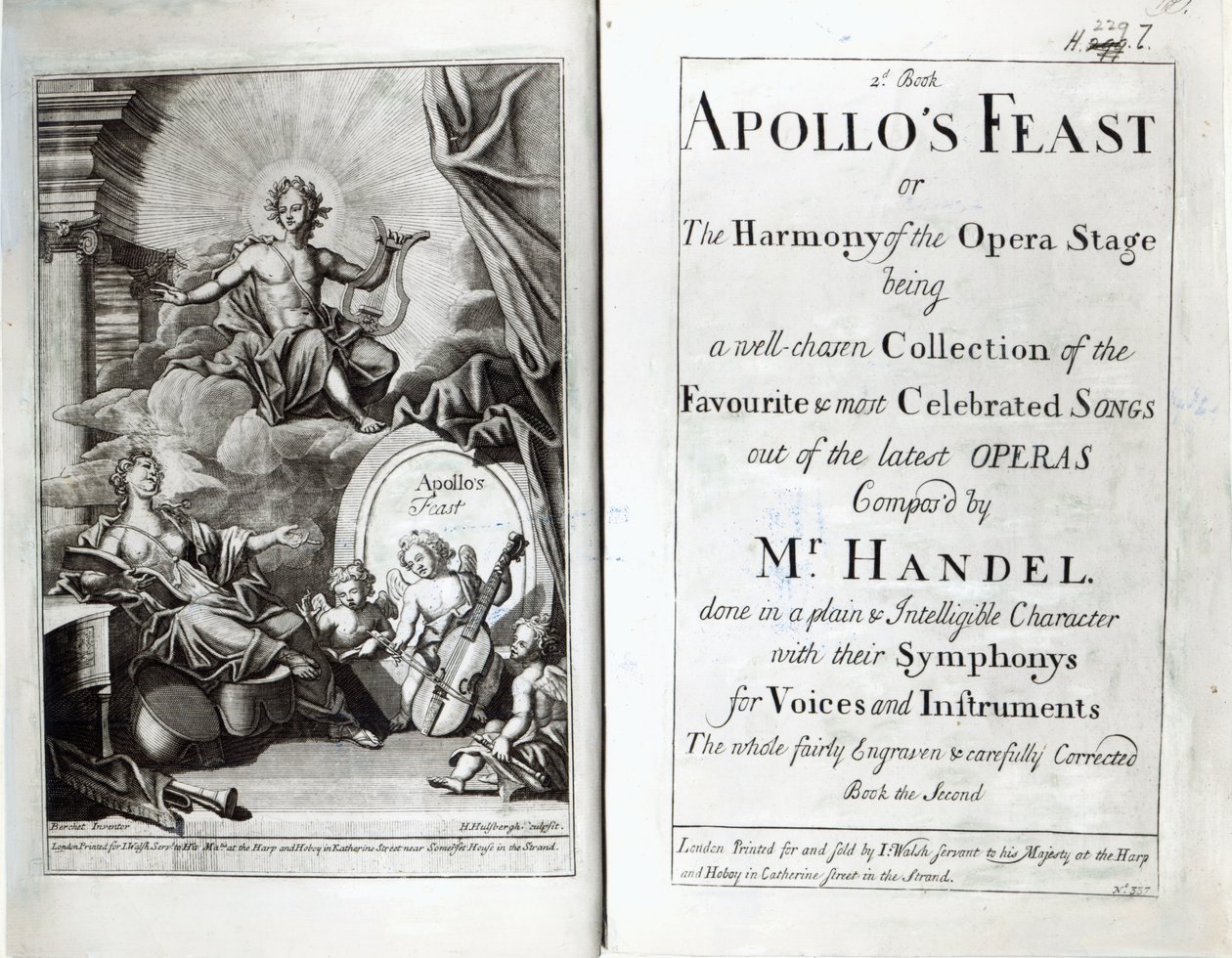 Frontispice för Apollosfesten, ca 1734 av English School