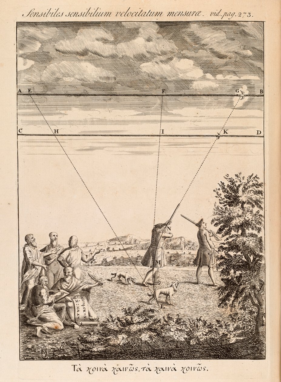 Frontispice från The Method of Fluxons and Infinite Series av Isaac Newton, London, 1736 av English School