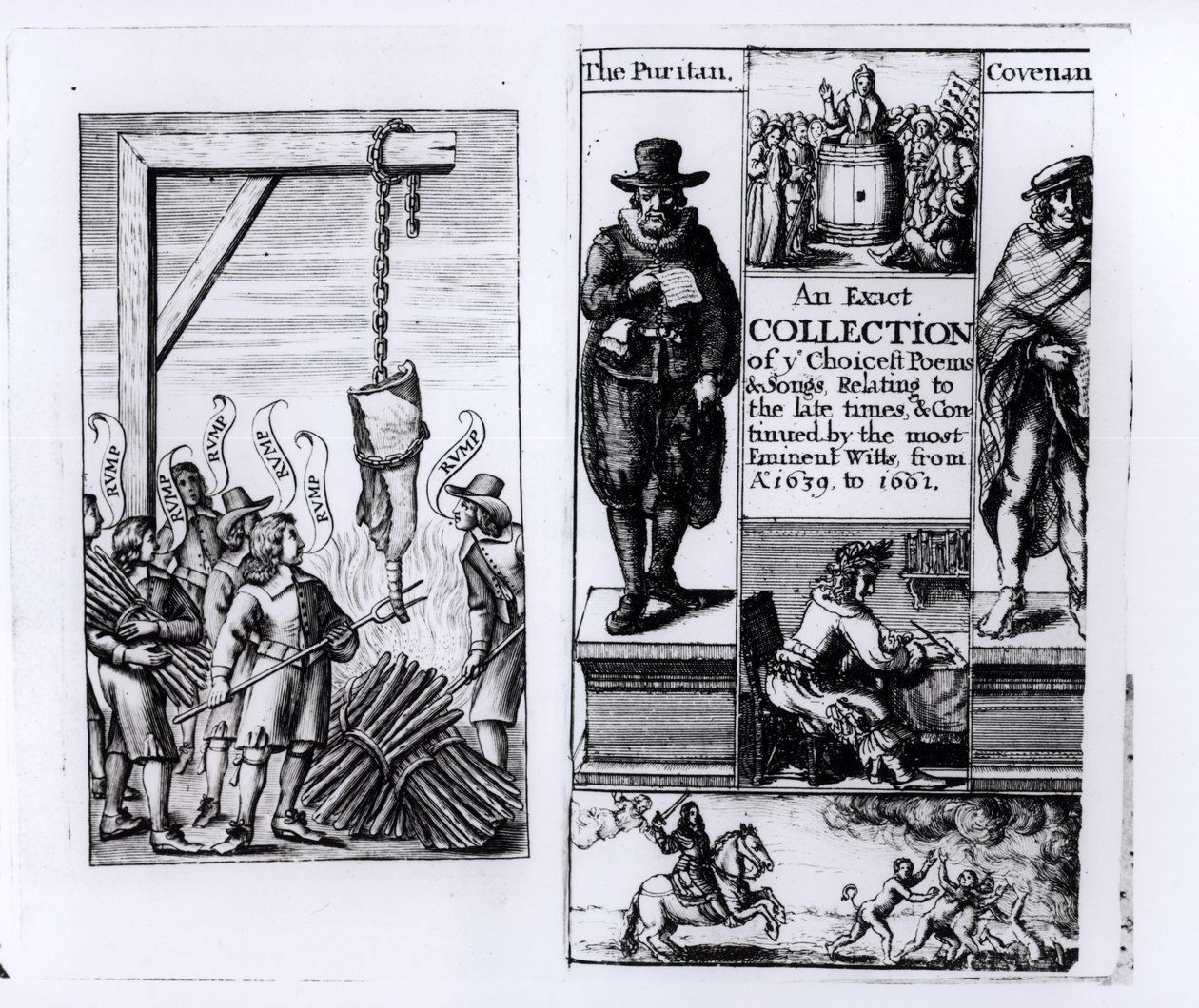Frontispice till en exakt samling av utvalda dikter och sånger från 1639-1661 av English School