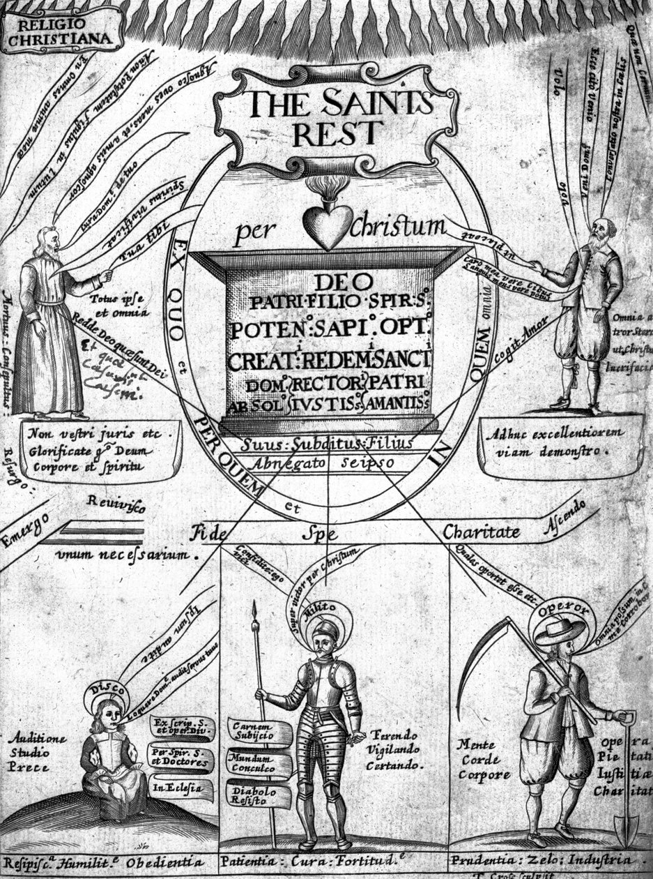 Frontispice till The Saints Everlasting Rest av Richard Baxter av English School