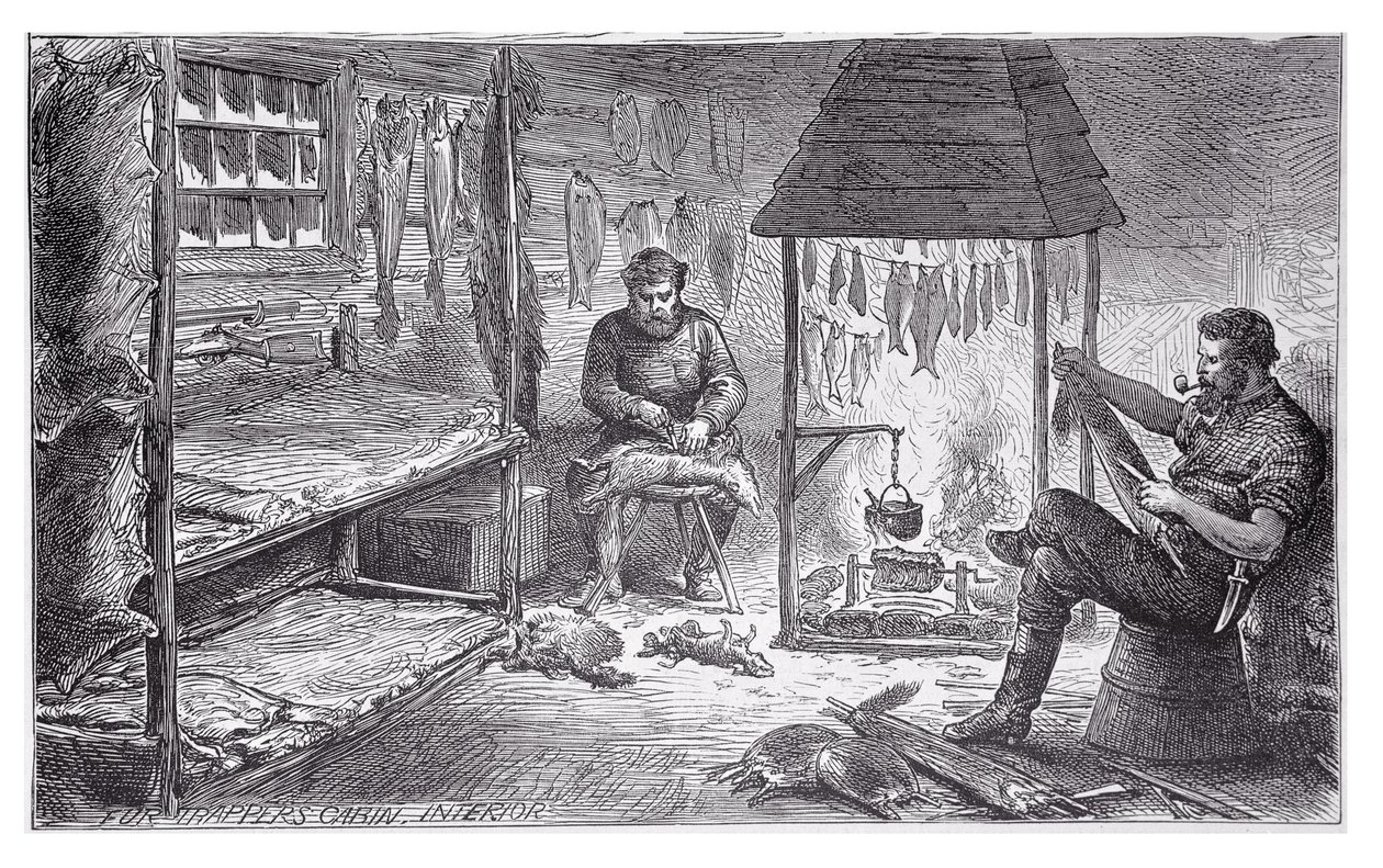 Pälsfångare i Kanada, 1880 av English School