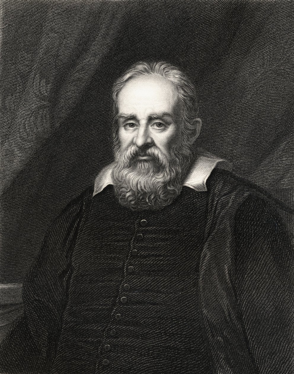 Galileo Galilei (1564-1642) från The Gallery of Portraits, publicerad 1833 av English School