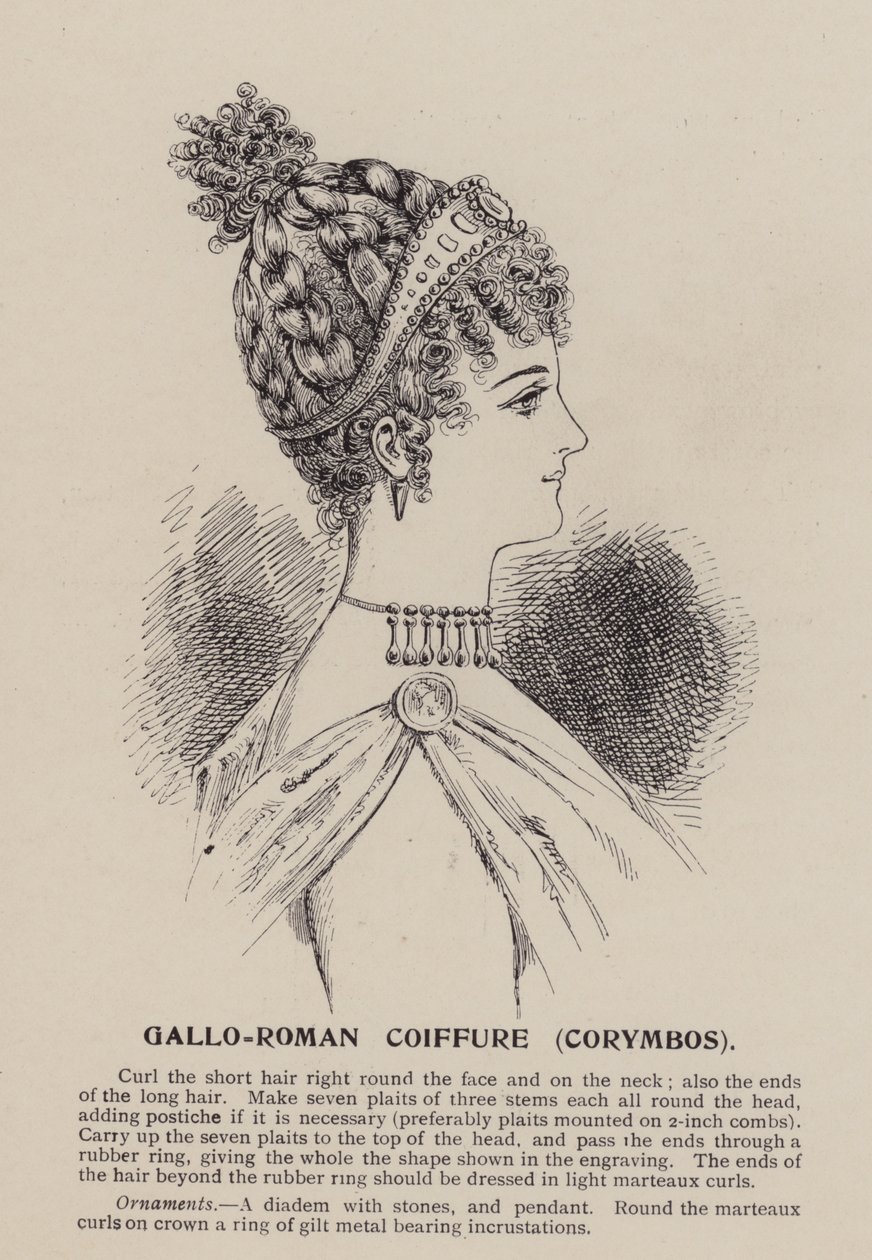 Gallo-romersk frisyr, Corymbos (gravyr) av English School