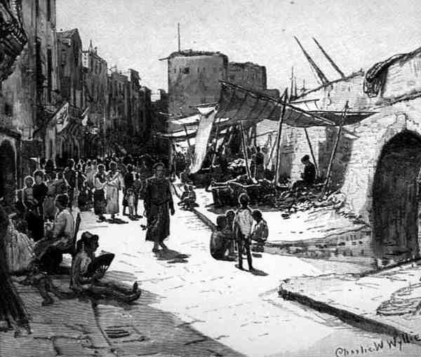 Garibaldi Street, Taranto, Italien, från 
