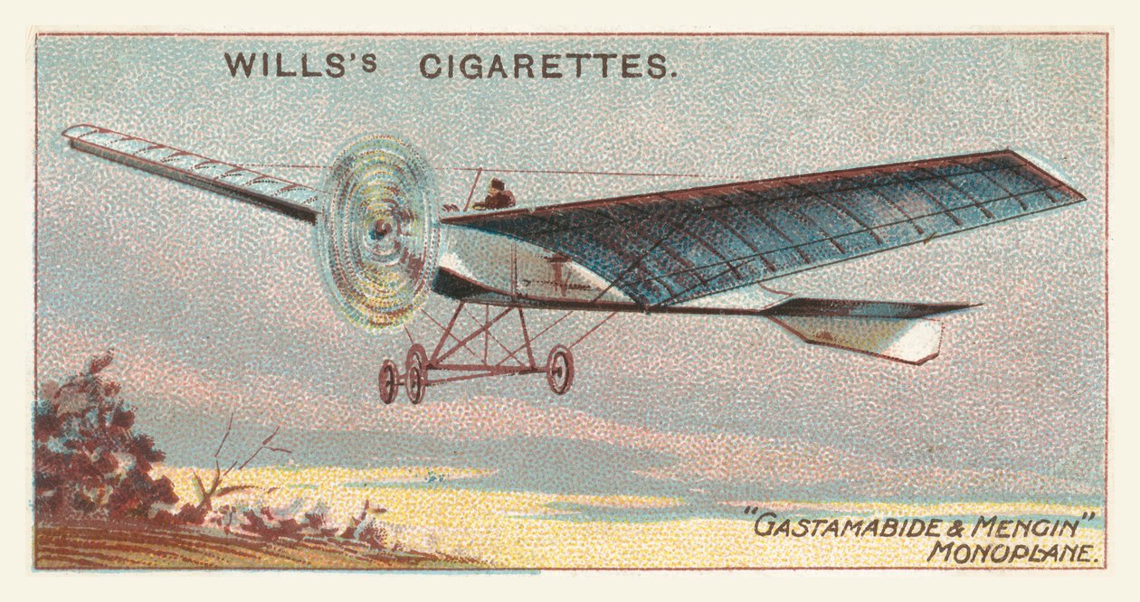 Gastamabid och Mengin Monoplane (chromolitho) av English School