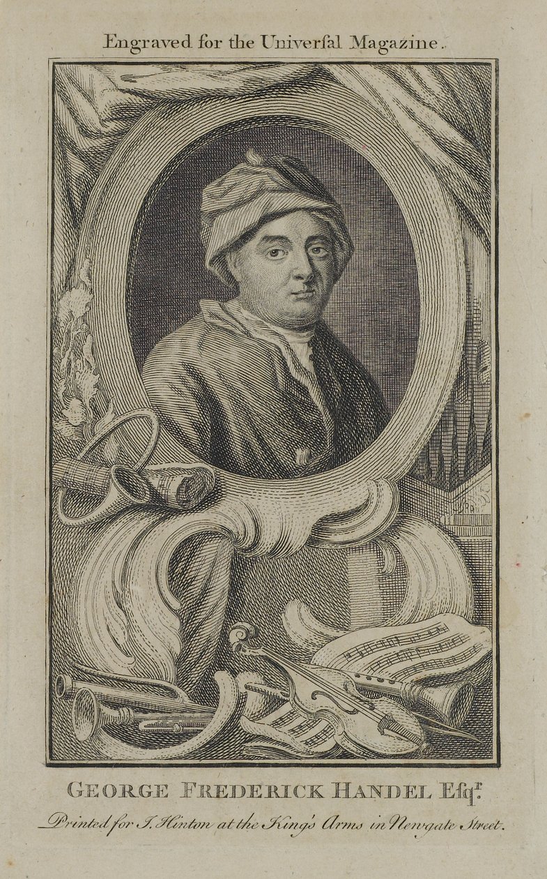 George Frideric Handel, graverad för Universal Magazine, c.1760 av English School