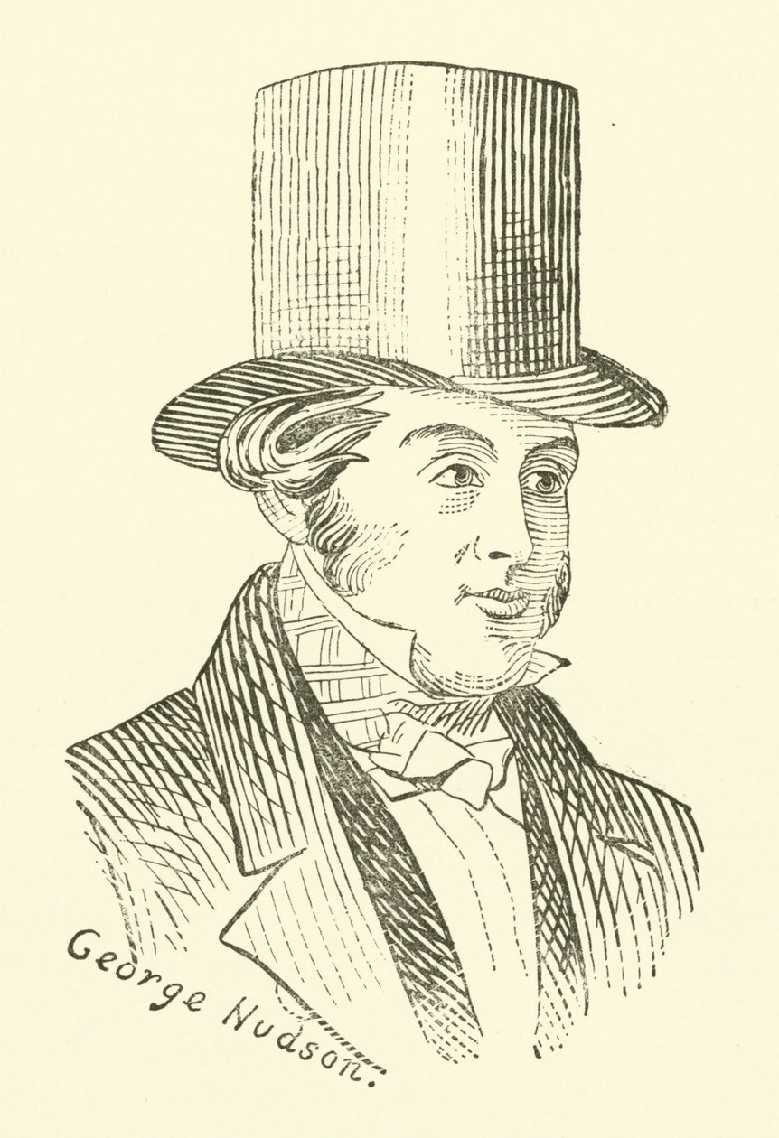 George Hudson, järnvägskungen (gravyr) av English School