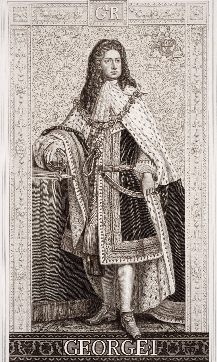 George I (1660-1727) från `Illustrations of English and Scottish History