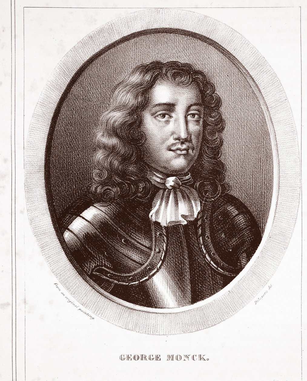 George Monck, tillskriven Delavera, graverad av de Ducarme av English School
