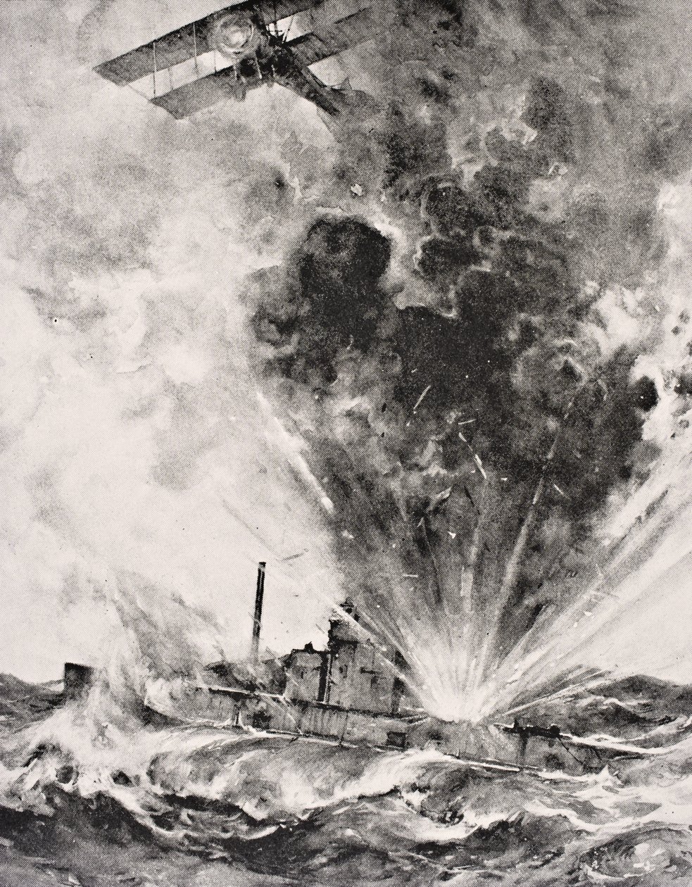 Tysk ubåt bombade och sänktes 26 augusti 1915, från 