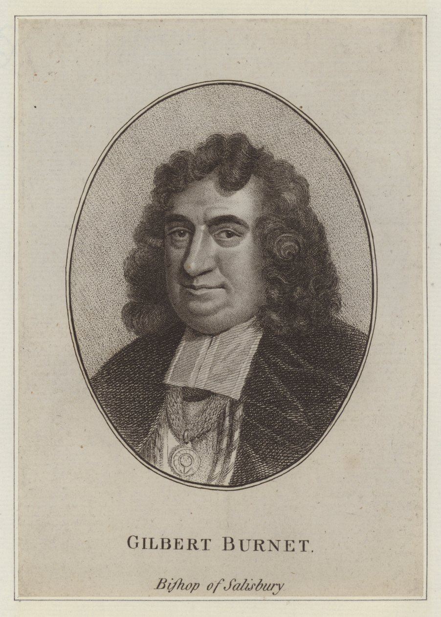Gilbert Burnet, biskop av Salisbury, författare och historiker (gravyr) av English School