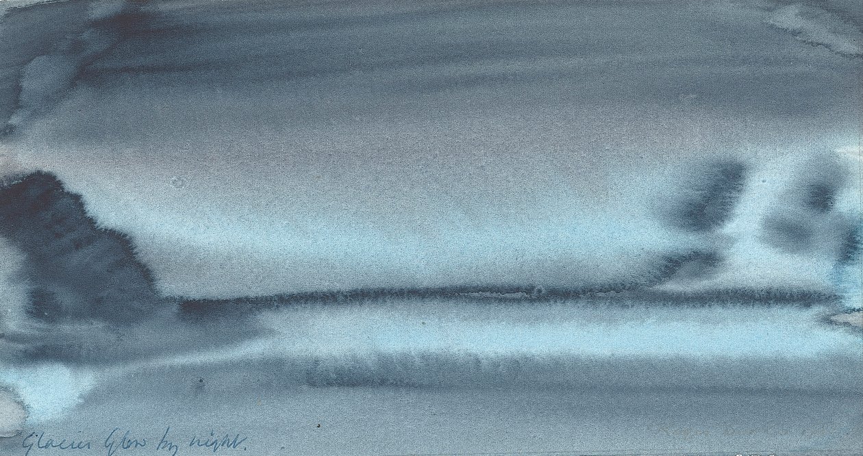 Glacier Glow by Night, 1934-37 (wc på papper) av English School