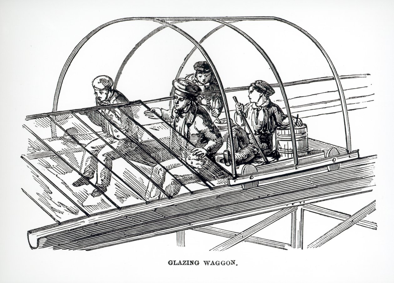 Glasvagn använd på Paxtons Crystal Palace, 1850 av English School