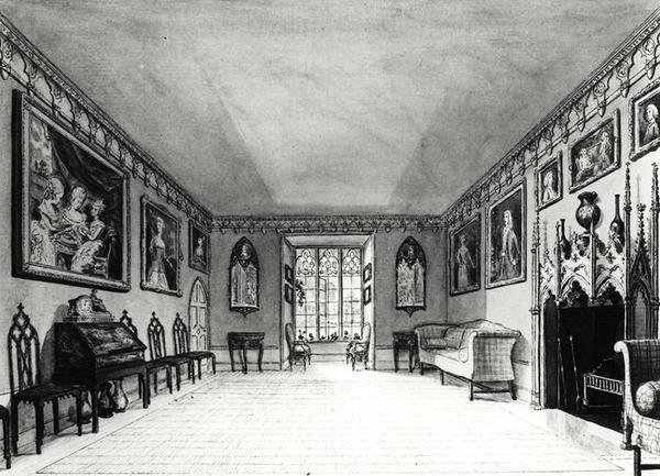 Great Parlour of Strawberry Hill (litho) (s/h foto) swed av English School
