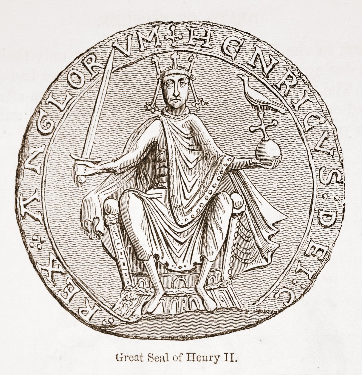 Henrik II:s stora sigill av English School