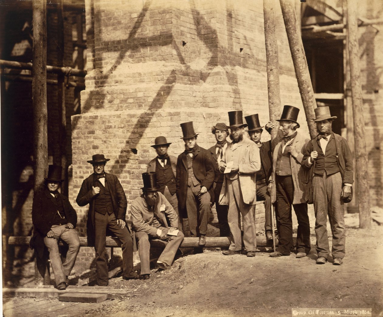 Grupp av förmän, 1862 av English School