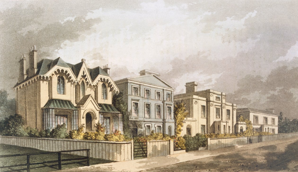 Grupp av villor i Herne Hill, Camberwell av English School