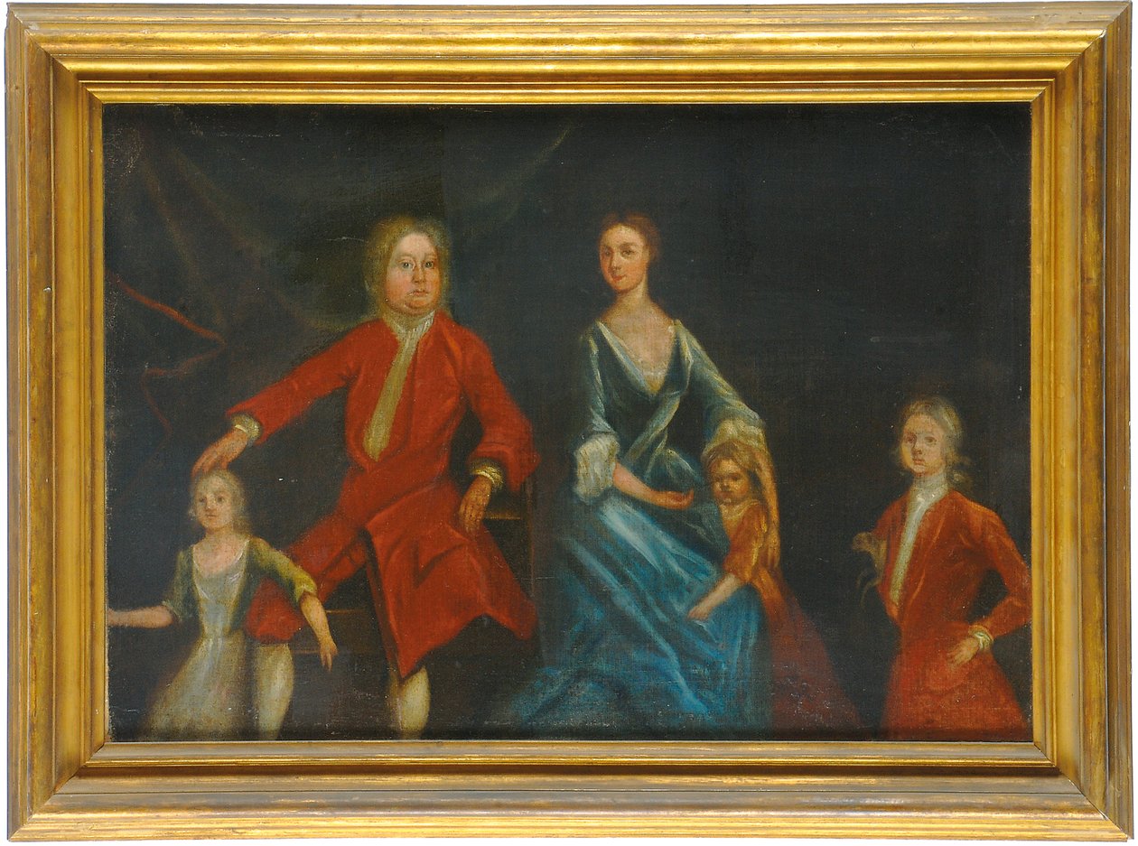 Gruppporträtt av familjen Arundell i Wardour av English School