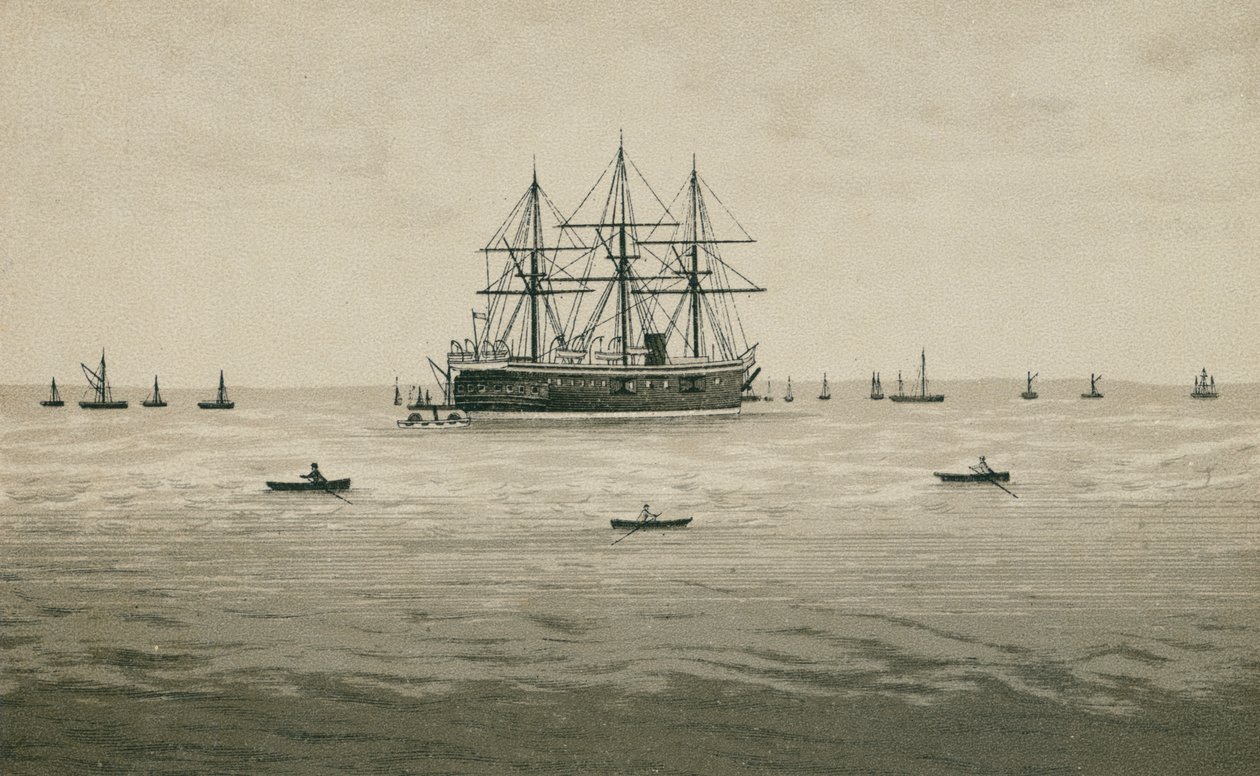 HMS Penelope (litografi) av English School