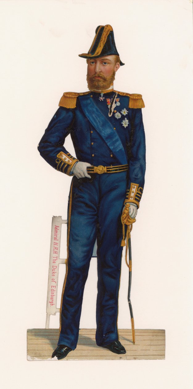 H.K.H. amiral hertigen av Edinburgh (chromolitho) av English School
