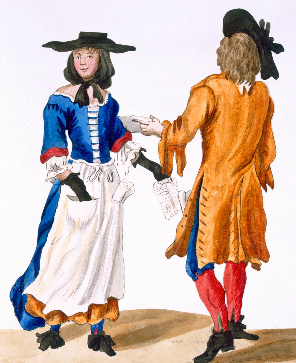 Habits of Ballad Singers, ca 1675 av English School