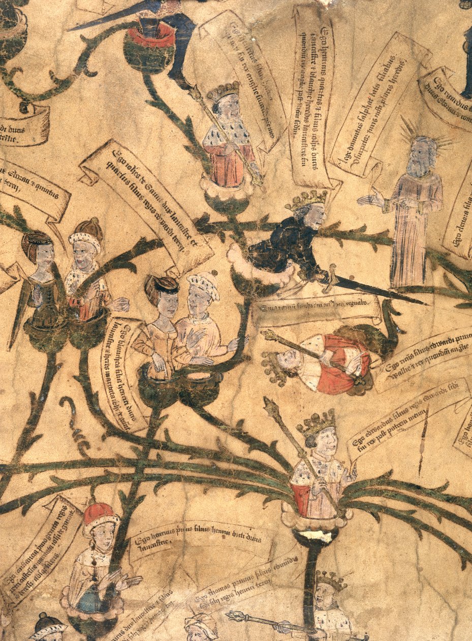 Harley 7353. Henrik IV (1367-1413) skär släktträdet av English School