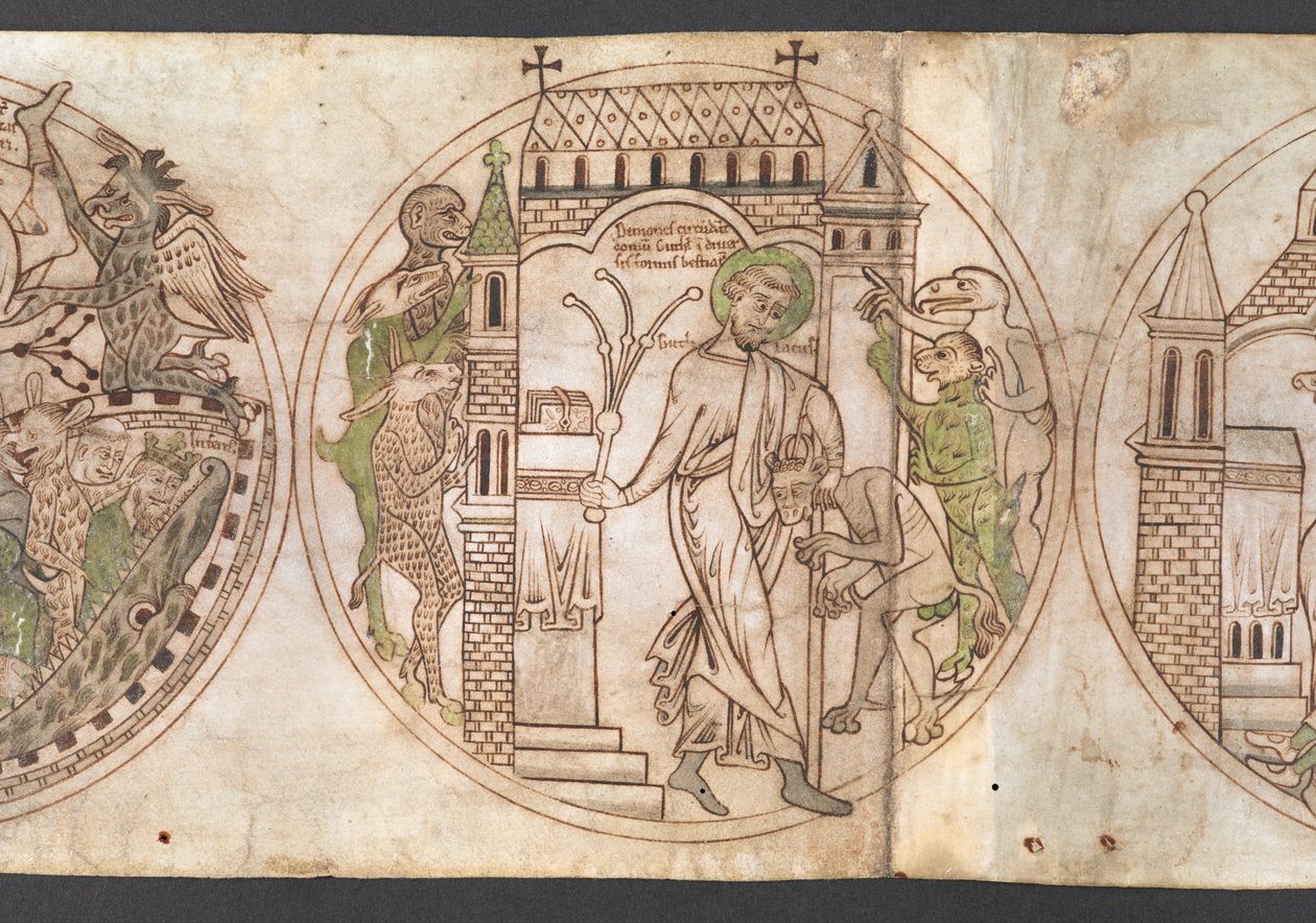 Harley Roll Y 6, Roundel 9, Roundel of St Guthlac (märkt 